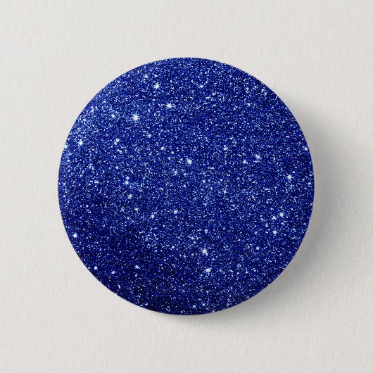 Modern Blue Glitter Ronde Button 5,7 Cm (Voorkant)