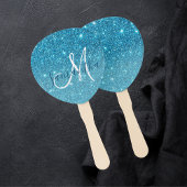 Modern Blue Glitter Sparkles Personalized Name Handwaaier