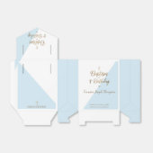 Modern Blue Gold Baby Baptisme eerste verjaardag Bedankdoosjes (Uitgevouwen)