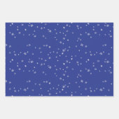 Modern Blue & Gold Happy Hanukkah Stars Inpakpapier Vel (Voorkant 2)