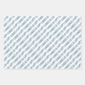 Modern Blue & Gold Happy Hanukkah Stars Inpakpapier Vel (Voorkant)