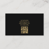 Modern Blue & Gold Skull Butterflies Tattoo Arties Visitekaartje (Achterkant)