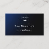 Modern Blue Gradient Add Logo Custom Professional Visitekaartje (Voorkant)