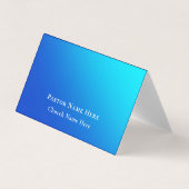 Modern Blue Gradient Custom Text QR Code Pastor Visitekaartje (Voorkant)
