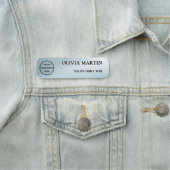Modern Blue Gradient Magnetic Name Badge Custom (In situ)