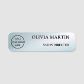 Modern Blue Gradient Magnetic Name Badge Custom (Voorkant)