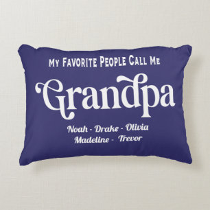 Modern Blue Grandpa Accent Kussen