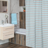 Modern Blue Gray Chevron Douchegordijn