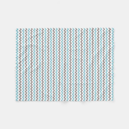 Modern Blue Gray Chevron Fleece Blanket (Voorkant (Horizontaal))