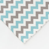 Modern Blue Gray Chevron Fleece Blanket (Hoek)