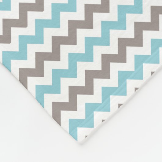 Modern Blue Gray Chevron Fleece Blanket Deken (Hoek)