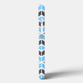 Modern Blue Gray Herringbone Geometric Case-Mate iPhone Case (Achterkant / Links)