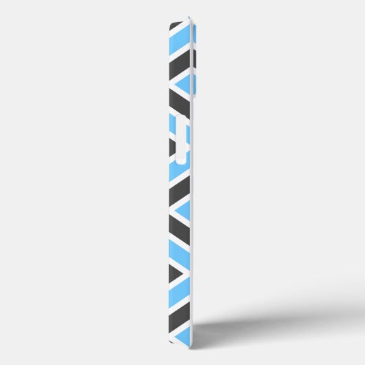 Modern Blue Gray Herringbone Geometric Case-Mate iPhone Case (Achterkant / Rechts)