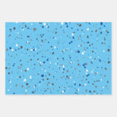 Modern Blue Gray Terrazzo Pattern Inpakpapier Vel (Voorkant 2)