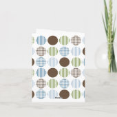 Modern Blue Green Brown Dot Thank You Notes Bedankkaart (Achterkant)