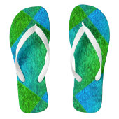 MODERN BLUE GREEN CUTE TEENSLIPPERS (Voetbed)