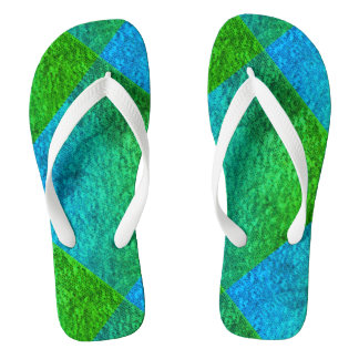 MODERN BLUE GREEN CUTE TEENSLIPPERS