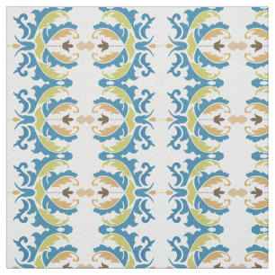 Modern Blue Green Floral Custom Fabric Stof