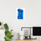 Modern Blue Green Fun Abstract schilderen Poster (Thuiskantoor)