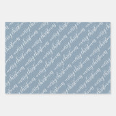 Modern Blue Green Merry-kerstcadeaupatroon Inpakpapier Vel (Voorkant 3)