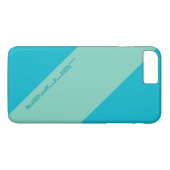 Modern Blue & Green, minimalist, naam, Case-Mate iPhone Case (Achterkant (Horizontaal))