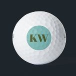 Modern Blue Green Monogram Initialen op maat Golfballen<br><div class="desc">Modern Blue and Green Monogram Initialen Personalized Golf Balls</div>