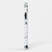 Modern Blue Green Terrazzo Marble Monogram Case-Mate iPhone Case (Achterkant/rechts)