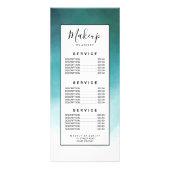 Modern blue greenery watercolor schaduwen reclamekaart (Achterkant)