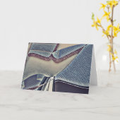 Modern Blue Grey Calming toned kleuren Abstract Kaart (Gele Bloem)