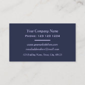 Modern Blue Grey Geometric Mosaic Pattern Visitekaartje (Achterkant)