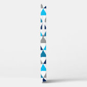 Modern Blue Grey Geometric Triangles Patroon Case-Mate iPhone Case (Achterkant / Links)