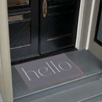 Modern Blue Grey Hand Scripting Hallo Welcome