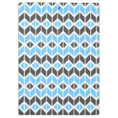 Modern Blue Grey Herringbone Geometric Pattern Klembord (Achterkant)