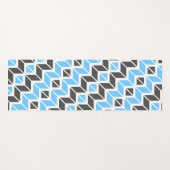 Modern Blue Grey Herringbone Geometric Pattern Yogamat (Voorkant (horizontaal))
