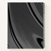 Modern Blue Grey Magenta Fractal Notitieboek (Achterkant)