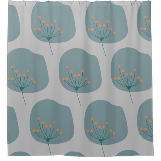 Modern Blue Grey Simple Abstract Douchegordijn (Voorkant)