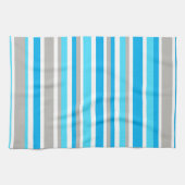 Modern Blue Grey Stripe Pattern Kitchen Towel Theedoek (Horizontaal)