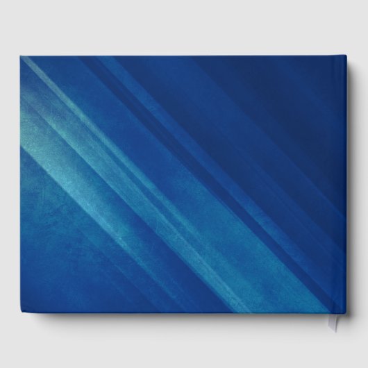 Modern Blue Grunge Bar Mitzvah Gastenboek (Achterkant)