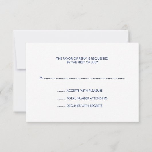 Modern Blue Grunge Bar Mitzvah RSVP (Achterkant)