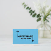 Modern Blue Handyman Maintenance Visitekaartje (Staand voorkant)