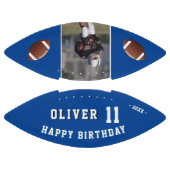 Modern Blue Happy Birthday Kinder foto American Football (Panelen)