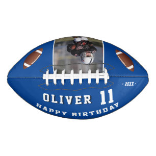 Modern Blue Happy Birthday Kinder foto American Football