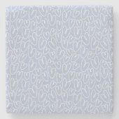 Modern Blue Heart Stenen Onderzetter (Voorkant)