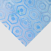 Modern Blue Hexagon Honeycomb Waterverf Pattern Tissuepapier (Detail)