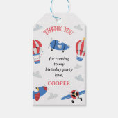 Modern Blue Hoe de tijd vliegt Verjaardag Cadeaulabel (Voorkant)