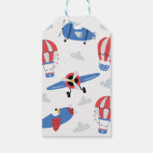 Modern Blue Hoe de tijd vliegt Verjaardag Cadeaulabel (Achterkant)