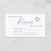 Modern Blue Hoeveel Kussen Douche Game Card Plaatskaartje (Voorkant)