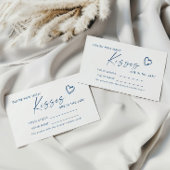 Modern Blue Hoeveel Kussen Douche Game Card Plaatskaartje