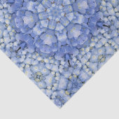 Modern Blue Hydrangea Floral Kaleidoscope Tissuepapier (Detail)