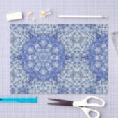 Modern Blue Hydrangea Floral Kaleidoscope Tissuepapier (Craft)